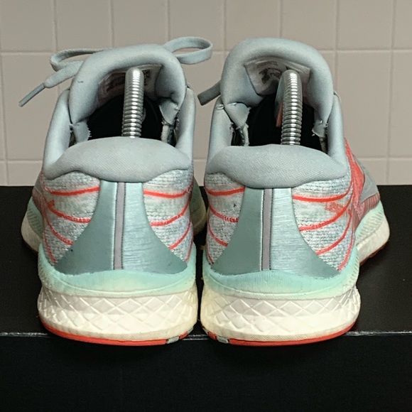 WOMENS SAUCONY LIBERTY ISO 2 EVERUN RUNNING SHOES SKY GREY CORAL SZ 10 LIKE NEW - Picture 4 of 8